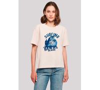 T-Shirt F4NT4STIC "Hawaii Surf Beach Summer", Damen, Gr. S, pink, Obermaterial: 100% Baumwolle, oversize, Rundhals, ohne Bündchen, Shirts T-Shirt, Premium Qualität (41935524-S) pink