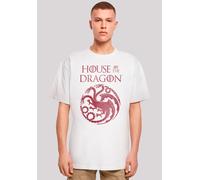 T-Shirt F4NT4STIC "House Of The Dragon Targaryen Crest Logo", Herren, Gr. M, weiß, Obermaterial: 100% Baumwolle, oversize, Rundhals, ohne Bündchen, Shirts, Premium Qualität (33899638-M) weiß