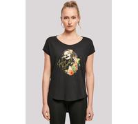 T-Shirt F4NT4STIC "Janis Joplin Blumen'", Damen, Gr. L, schwarz, Obermaterial: 100% Baumwolle, regular fit, Rundhals, ohne Bündchen, Shirts T-Shirt, Print (70701016-L) schwarz