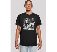 T-Shirt F4NT4STIC "Janis Joplin Spiritual Mono", Damen, Gr. L, schwarz, Obermaterial: 100% Baumwolle, regular fit, Rundhals, ohne Bündchen, Shirts T-Shirt, Herren,Premium Merch,Regular-Fit,Basic,Bands