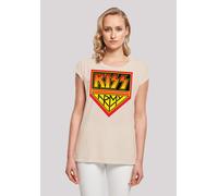 T-Shirt F4NT4STIC "Kiss Army Logo", Damen, Gr. 3XL, weiß (sandweiß), Obermaterial: 100% Baumwolle, regular fit, Rundhals, ohne Bündchen, Shirts T-Shirt, Premium Qualität (12277559-XXXL) sandweiß