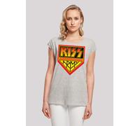 T-Shirt F4NT4STIC "Kiss Army Logo", Damen, Gr. S, grau (erdgrau), Obermaterial: 100% Baumwolle, regular fit, Rundhals, ohne Bündchen, Shirts T-Shirt, Premium Qualität (41084663-S) erdgrau