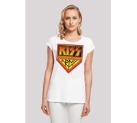 T-Shirt F4NT4STIC "Kiss Army Logo", Damen, Gr. S, weiß, Obermaterial: 100% Baumwolle, regular fit, Rundhals, ohne Bündchen, Shirts T-Shirt, Premium Qualität (51183007-S) weiß