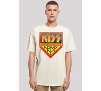 T-Shirt F4NT4STIC "Kiss Army Logo", Herren, Gr. S, beige (sand), Obermaterial: 100% Baumwolle, oversize, Rundhals, ohne Bündchen, Shirts T-Shirt, Premium Qualität (99459421-S) sand