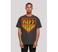 T-Shirt F4NT4STIC "Kiss Rock Band Army Logo", Damen, Gr. 5XL, schwarz, Obermaterial: 100% Baumwolle, oversize, Rundhals, ohne Bündchen, Shirts T-Shirt, Premium Qualität, Musik, By Rock Off (56045152-5