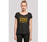 T-Shirt F4NT4STIC "König der Löwen Hakuna Matata", Damen, Gr. XXL, schwarz, Obermaterial: 100% Baumwolle, regular fit, Rundhals, ohne Bündchen, Shirts T-Shirt, Print (21786912-XXL) schwarz