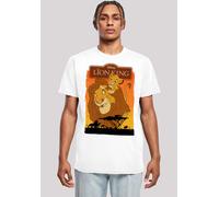 T-Shirt F4NT4STIC "König der Löwen Simba und Mufasa", Damen, Gr. S, weiß, Obermaterial: 100% Baumwolle, regular fit, Rundhals, ohne Bündchen, Shirts T-Shirt, Print (72313222-S) weiß