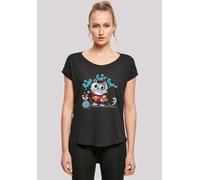 T-Shirt F4NT4STIC "Long Cut Shirt 'Big Bang Theory Bazinga Kitty'", Damen, Gr. XXL, schwarz, Obermaterial: 100% Baumwolle, regular fit, Rundhals, ohne Bündchen, Shirts T-Shirt, Damen,Premium Merch,Lan