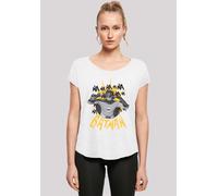 T-Shirt F4NT4STIC "Long Cut T-Shirt 'Batman TV Serie Nananana'", Damen, Gr. S, weiß, Obermaterial: 100% Baumwolle, regular fit, Rundhals, ohne Bündchen, Shirts T-Shirt, Damen,Premium Merch,Lang,Longsh