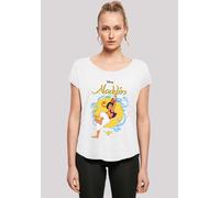 T-Shirt F4NT4STIC "Long Cut T-Shirt Disney Aladdin Rope Swing", Damen, Gr. 4XL, weiß, Obermaterial: 100% Baumwolle, regular fit, Rundhals, ohne Bündchen, Shirts T-Shirt, Damen,Premium Merch,Lang,Longs