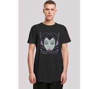 T-Shirt F4NT4STIC "Long Cut T-Shirt 'Disney Maleficent Cropped Head'", Damen, Gr. S, schwarz, Obermaterial: 100% Baumwolle, regular fit, Rundhals, ohne Bündchen, Shirts T-Shirt, Herren,Premium Merch,L