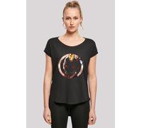 T-Shirt F4NT4STIC "Long Cut T-Shirt 'Marvel Iron Man Montage Symbol'", Damen, Gr. 5XL, schwarz, Obermaterial: 100% Baumwolle, regular fit, Rundhals, ohne Bündchen, Shirts T-Shirt, Damen,Premium Merch,