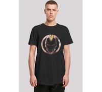 T-Shirt F4NT4STIC "Long Cut T-Shirt 'Marvel Iron Man Montage Symbol'", Herren, Gr. XL, schwarz, Obermaterial: 100% Baumwolle, regular fit, Rundhals, ohne Bündchen, Shirts T-Shirt, Herren,Premium Merch
