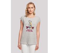 T-Shirt F4NT4STIC "Looney Tunes Bugs And Lola Valentine's Cuddle", Damen, Gr. XXL, grau (erdgrau), Obermaterial: 100% Baumwolle, regular fit, Rundhals, ohne Bündchen, Shirts T-Shirt, Print (54210018-X
