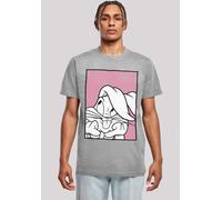 T-Shirt F4NT4STIC "Looney Tunes Bugs Bunny Adore", Herren, Gr. L, grau (erdgrau), Obermaterial: 100% Baumwolle, regular fit, Rundhals, ohne Bündchen, Shirts T-Shirt, Print (35899740-L) erdgrau