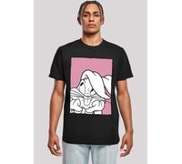 T-Shirt F4NT4STIC "Looney Tunes Bugs Bunny Adore", Herren, Gr. XXL, schwarz, Obermaterial: 100% Baumwolle, regular fit, Rundhals, ohne Bündchen, Shirts T-Shirt, Print (42524065-XXL) schwarz