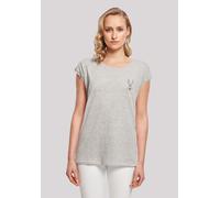 T-Shirt F4NT4STIC "Looney Tunes Bugs Bunny Breast Print", Damen, Gr. S, grau (erdgrau), Obermaterial: 100% Baumwolle, regular fit, Rundhals, ohne Bündchen, Shirts T-Shirt, Print (30311737-S) erdgrau