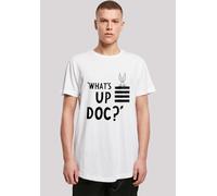 T-Shirt F4NT4STIC "Looney Tunes Bugs Bunny What's Up Doc Stripes", Herren, Gr. 4XL, weiß, Obermaterial: 100% Baumwolle, regular fit, Rundhals, ohne Bündchen, Shirts T-Shirt, Print (92687645-4XL) weiß