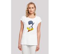 T-Shirt F4NT4STIC "Looney Tunes Road Runner Face", Damen, Gr. XS, weiß, Obermaterial: 100% Baumwolle, regular fit, Rundhals, ohne Bündchen, Shirts T-Shirt, Print (87822600-XS) weiß