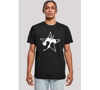 T-Shirt F4NT4STIC "Looney Tunes Sylvester Cartoon Stern", Herren, Gr. M, schwarz, Obermaterial: 100% Baumwolle, regular fit, Rundhals, ohne Bündchen, Shirts T-Shirt, Print (89263135-M) schwarz