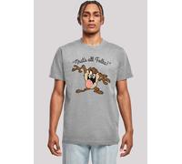 T-Shirt F4NT4STIC "Looney Tunes Taz That's All Folks", Damen, Gr. 5XL, grau (erdgrau), Obermaterial: 100% Baumwolle, regular fit, Rundhals, ohne Bündchen, Shirts T-Shirt, Print (65395534-5XL) erdgrau