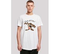 T-Shirt F4NT4STIC "Looney Tunes Taz That's All Folks", Damen, Gr. XXL, weiß, Obermaterial: 100% Baumwolle, regular fit, Rundhals, ohne Bündchen, Shirts T-Shirt, Print (76979164-XXL) weiß