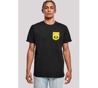 T-Shirt F4NT4STIC "Looney Tunes Tweety Pie Faux Pocket", Herren, Gr. M, schwarz, Obermaterial: 100% Baumwolle, regular fit, Rundhals, ohne Bündchen, Shirts T-Shirt, Print (19991534-M) schwarz