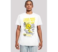 T-Shirt F4NT4STIC "Looney Tunes Tweety Pie More Puddy Tats", Damen, Gr. XXL, weiß, Obermaterial: 100% Baumwolle, regular fit, Rundhals, ohne Bündchen, Shirts T-Shirt, Herren,Premium Merch,Regular-Fit,