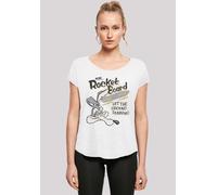 T-Shirt F4NT4STIC "Looney Tunes Wile E Rocket Board Cartoon", Damen, Gr. 5XL, weiß, Obermaterial: 100% Baumwolle, regular fit, Rundhals, ohne Bündchen, Shirts T-Shirt, Print (82723830-5XL) weiß