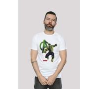 T-Shirt F4NT4STIC "Marvel Avengers Age of Ultron Incredible Hulk", Herren, Gr. XXL, weiß, Obermaterial: 100% Baumwolle, regular fit, Rundhals, ohne Bündchen, Shirts T-Shirt, Print (27421657-XXL) weiß
