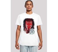 T-Shirt F4NT4STIC "Marvel Avengers Endgame Iron Man Brushed", Damen, Gr. XXL, weiß, Obermaterial: 100% Baumwolle, regular fit, Rundhals, ohne Bündchen, Shirts T-Shirt, Herren,Premium Merch,Regular-Fit