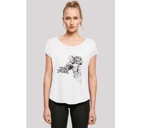 T-Shirt F4NT4STIC "Marvel Avengers Iron Man Mono Line", Damen, Gr. S, weiß, Obermaterial: 100% Baumwolle, regular fit, Rundhals, ohne Bündchen, Shirts T-Shirt, Damen,Premium Merch,Lang,Longshirt,Logo 