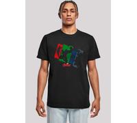 T-Shirt F4NT4STIC "'Marvel Avengers Team Punch Out'", Damen, Gr. S, schwarz, Obermaterial: 100% Baumwolle, regular fit, Rundhals, ohne Bündchen, Shirts T-Shirt, Print (40585617-S) schwarz