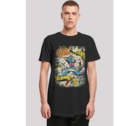 T-Shirt F4NT4STIC "Marvel Captain America Spang", Damen, Gr. XXL, schwarz, Obermaterial: 100% Baumwolle, regular fit, Rundhals, ohne Bündchen, Shirts T-Shirt, Print (17603439-XXL) schwarz