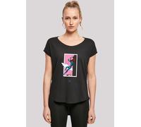 T-Shirt F4NT4STIC "Marvel Comics Black Widow Roof Jump", Damen, Gr. L, schwarz, Obermaterial: 100% Baumwolle, regular fit, Rundhals, ohne Bündchen, Shirts T-Shirt, Damen,Premium Merch,Lang,Longshirt,L