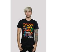 T-Shirt F4NT4STIC "Marvel Comics Our Dad Superhero", Herren, Gr. XL, schwarz, Obermaterial: 100% Baumwolle, regular fit, Rundhals, ohne Bündchen, Shirts T-Shirt, Print (41090912-XL) schwarz