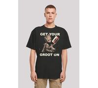 T-Shirt F4NT4STIC "Marvel Guardians of the Galaxy Get your Groot On", Damen, Gr. S, schwarz, Obermaterial: 100% Baumwolle, oversize, Rundhals, ohne Bündchen, Shirts T-Shirt, Print (40216411-S) schwarz