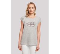 T-Shirt F4NT4STIC "Marvel Guardians Of The Galaxy Star Lord Text", Damen, Gr. XL, grau (erdgrau), Obermaterial: 100% Baumwolle, regular fit, Rundhals, ohne Bündchen, Shirts T-Shirt, Print (41960720-XL