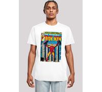 T-Shirt F4NT4STIC "Marvel Iron Man Cover", Damen, Gr. 3XL, weiß, Obermaterial: 100% Baumwolle, regular fit, Rundhals, ohne Bündchen, Shirts T-Shirt, Herren,Premium Merch,Regular-Fit,Basic,Logo Print (