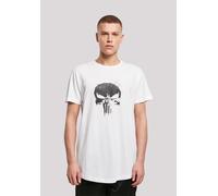 T-Shirt F4NT4STIC "Marvel Knights Punisher TV Skull", Damen, Gr. 5XL, weiß, Obermaterial: 100% Baumwolle, regular fit, Rundhals, ohne Bündchen, Shirts T-Shirt, Print (14438169-5XL) weiß