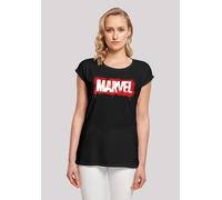 T-Shirt F4NT4STIC "Marvel Logo", Damen, Gr. M, schwarz, Obermaterial: 100% Baumwolle, regular fit, Rundhals, ohne Bündchen, Shirts T-Shirt, Print (95993135-M) schwarz