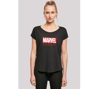 T-Shirt F4NT4STIC "Marvel Logo Waschsymbole", Damen, Gr. XL, schwarz, Obermaterial: 100% Baumwolle, regular fit, Rundhals, ohne Bündchen, Shirts T-Shirt, Print (32956547-XL) schwarz