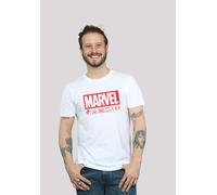 T-Shirt F4NT4STIC "Marvel Logo Waschsymbole", Damen, Gr. XL, weiß, Obermaterial: 100% Baumwolle, regular fit, Rundhals, ohne Bündchen, Shirts T-Shirt, Print (61009556-XL) weiß