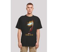 T-Shirt F4NT4STIC "Marvel Studios Iron Man Poster", Damen, Gr. XXL, schwarz, Obermaterial: 100% Baumwolle, oversize, Rundhals, ohne Bündchen, Shirts T-Shirt, Print (69029515-XXL) schwarz