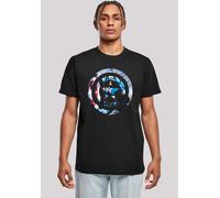 T-Shirt F4NT4STIC "Marvel Superhelden Avengers Captain America", Damen, Gr. M, schwarz, Obermaterial: 100% Baumwolle, regular fit, Rundhals, ohne Bündchen, Shirts T-Shirt, Herren,Premium Merch,Regular