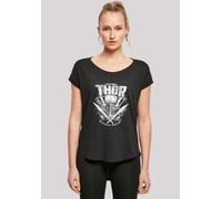 T-Shirt F4NT4STIC "Marvel Thor Ragnarok Thor Hammer Logo", Damen, Gr. L, schwarz, Obermaterial: 100% Baumwolle, regular fit, Rundhals, ohne Bündchen, Shirts T-Shirt, Print (39056756-L) schwarz