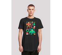 T-Shirt F4NT4STIC "Marvel Universe Iron Man And Hulk Weihnachten", Damen, Gr. M, schwarz, Obermaterial: 100% Baumwolle, regular fit, Rundhals, ohne Bündchen, Shirts T-Shirt, Print (40416923-M) schwarz