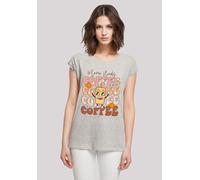T-Shirt F4NT4STIC "Mothers Day Coffee Lover Mom", Damen, Gr. 4XL, grau (erdgrau), Obermaterial: 100% Baumwolle, regular fit, Rundhals, ohne Bündchen, Shirts T-Shirt, Premium Qualität (97517934-4XL) er