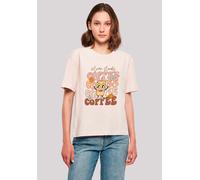 T-Shirt F4NT4STIC "Mothers Day Coffee Lover Mom", Damen, Gr. XL, pink, Obermaterial: 100% Baumwolle, oversize, Rundhals, ohne Bündchen, Shirts T-Shirt, Premium Qualität (19268050-XL) pink