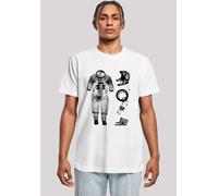 T-Shirt F4NT4STIC "NASA Apollo 14 A7 L Pressure Suit Negative X Ray", Herren, Gr. XL, weiß, Obermaterial: 100% Baumwolle, regular fit, Rundhals, ohne Bündchen, Shirts T-Shirt, Premium Qualität (846552